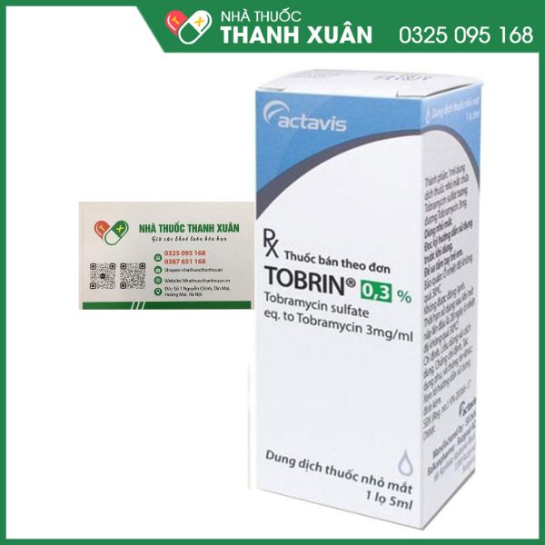 Tobrin 0,3% điều trị viêm màng mắt, viêm giác mạc, viêm giác-kết mạc